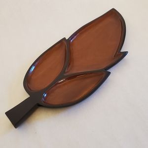 Vintage solid Mahogany serving tray